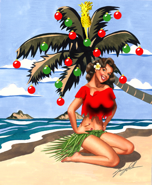 H24. Xmas shipwreck Girl - Garry Palm